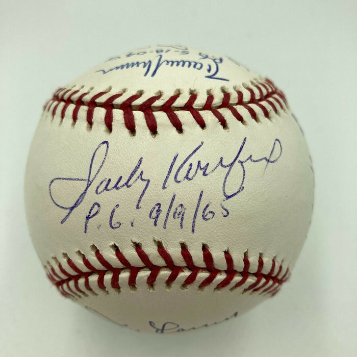 Sandy Koufax Randy Johnson Perfect Game Pitchers Signed Baseball 11 Sigs PSA DNA