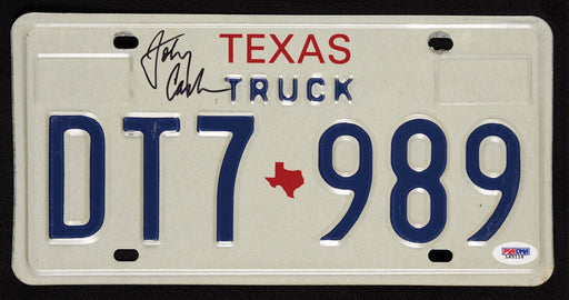 Johnny Cash Signed Autographed Texas License Plate PSA DNA COA