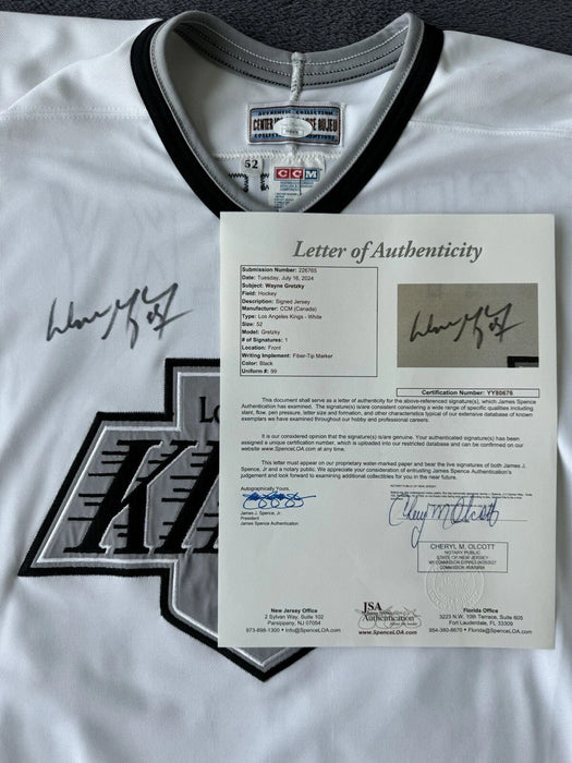Wayne Gretzky Signed Los Angeles Kings Authentic Game Model Jersey JSA COA