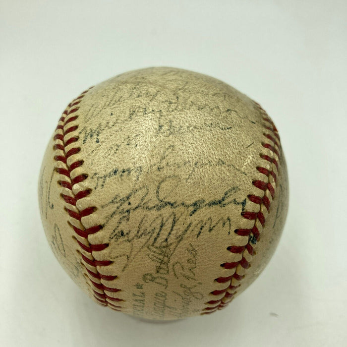 Mickey Mantle Ted Williams 1956 All Star Game Team Signed Baseball JSA COA