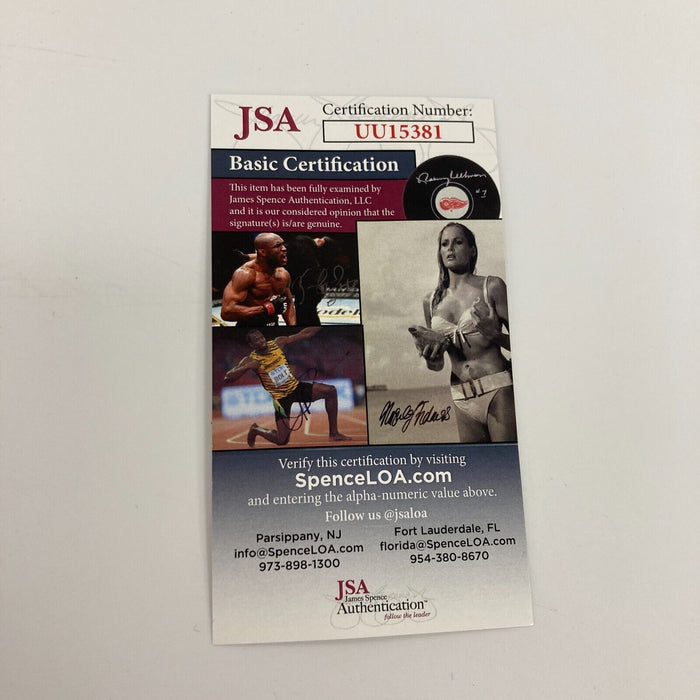 Enos Slaughter Signed Stadium Yankee Seatback Slat JSA COA