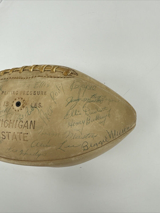 1953 Michigan State Spartans NCAA Champs Team Signed Football Beckett COA