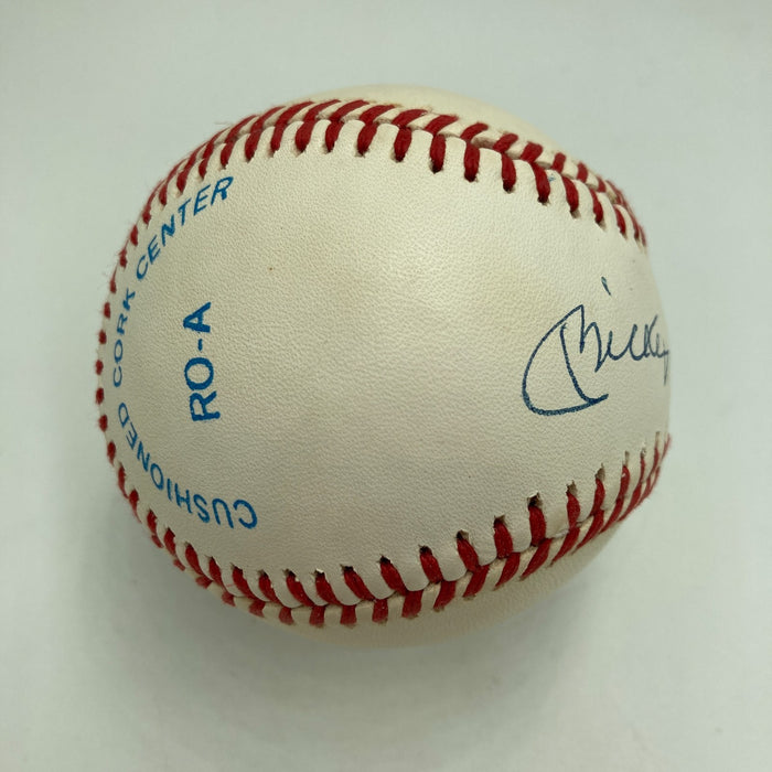 Mickey Mantle Signed American League Baseball PSA DNA Graded 10 GEM MINT