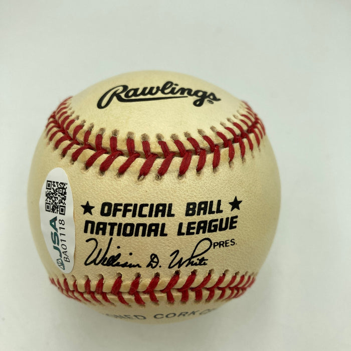 Maurice Richard Single Signed Baseball NHL HOF Montreal Canadiens JSA COA RARE
