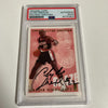 1993-94 Fleer Clyde Drexler Signed Promo Card With Fleer Stamp PSA DNA RARE