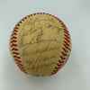 Joe Dimaggio Freddie Lindstrom Yankees Old Timers Days HOF Multi Signed Baseball