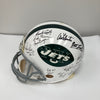 1969 New York Jets Super Bowl Champs Team Signed Authentic Game Helmet JSA COA