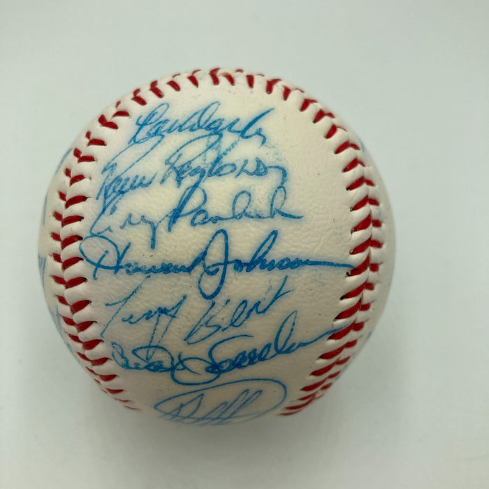 1985 - 1986 New York Mets Team Signed Baseball 28 Sigs With Gary Carter