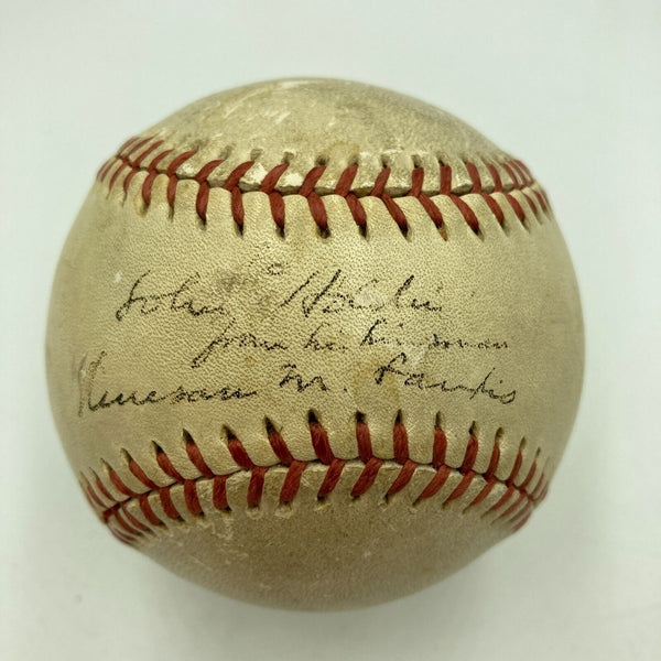 Kenesaw Mountain Landis Single Signed American League Baseball HOF JSA COA RARE
