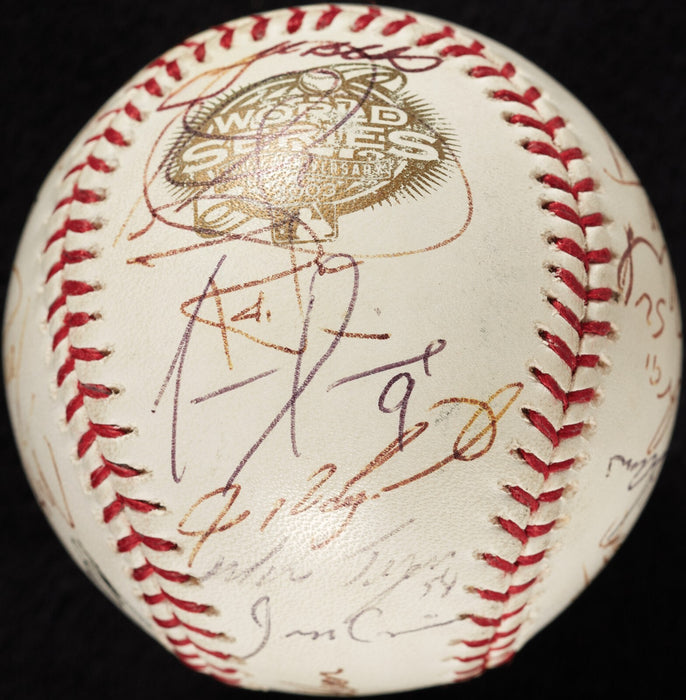 2003 Florida Marlins World Series Champs Team Signed W.S. Baseball Beckett COA