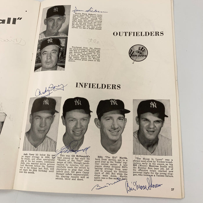 The Finest 1956 World Series Yankees Dodgers Signed Program Mantle Koufax JSA