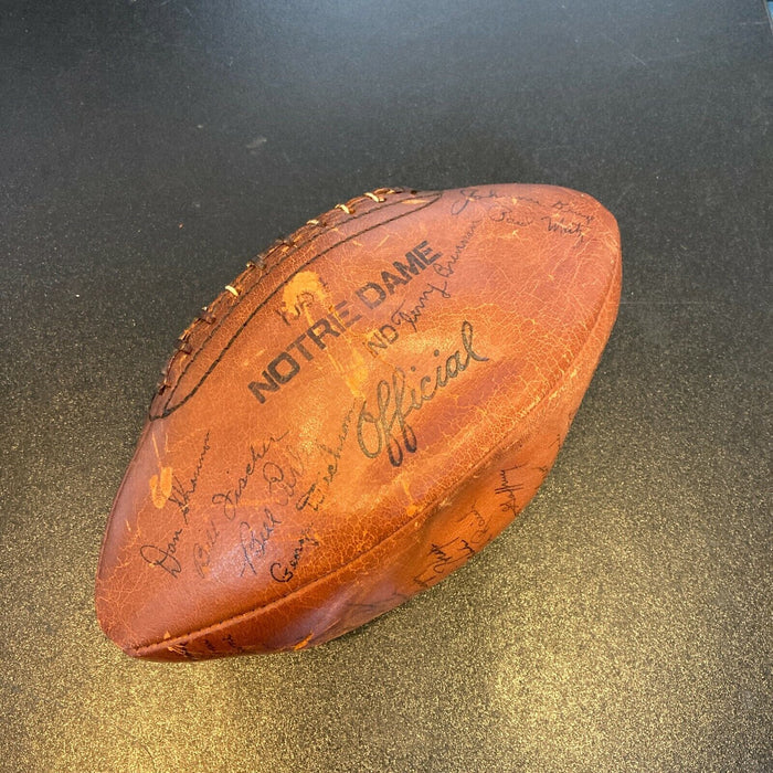 1954 Notre Dame Fighting Irish Team Signed Football With 57 Sigs Beckett COA
