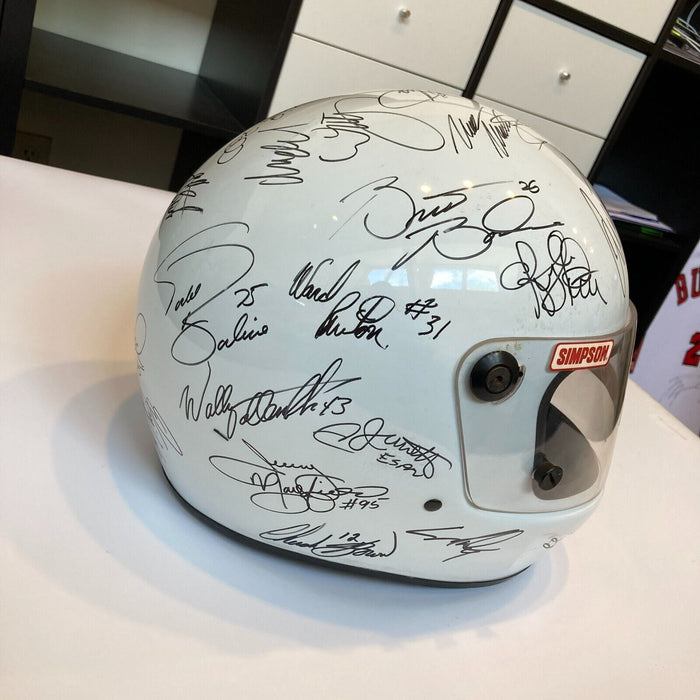 Dale Earnhardt Sr. NASCAR Legends Signed Racing Helmet 35 Sigs JSA COA