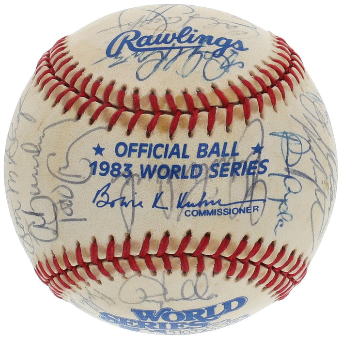 1983 Baltimore Orioles World Series Champs Team Signed W.S. Baseball JSA COA