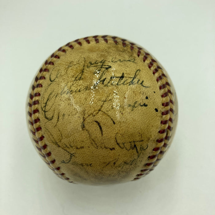 Babe Ruth & Lou Gehrig Sweet Spot 1934 Yankees Team Signed Baseball JSA COA