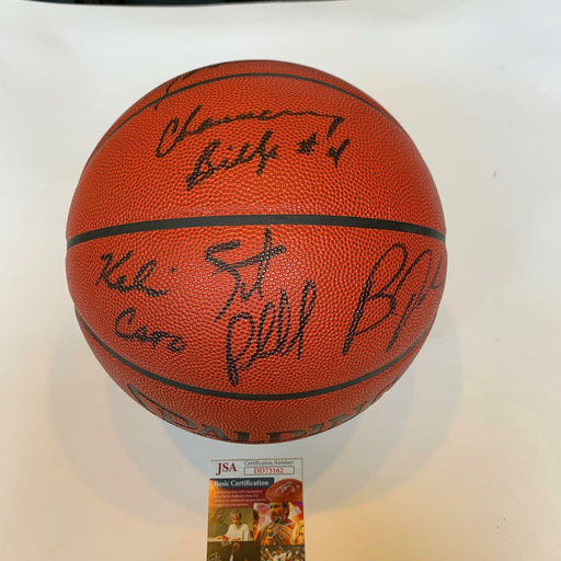 Chauncey Billups Tony Battie Bobby Jackson 1997 Draft Signed Basketball JSA