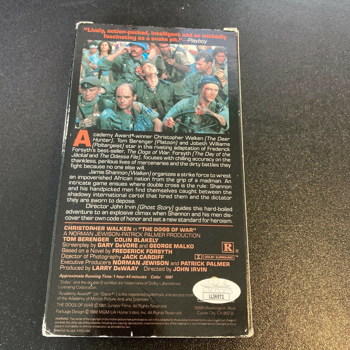 Christopher Walken Signed Autographed The Dogs Of War VHS Movie With JSA COA
