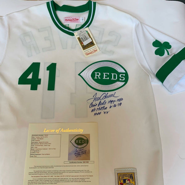 Beautiful Tom Seaver No Hitter Hall Of Fame Signed Heavily Inscribed Jersey JSA