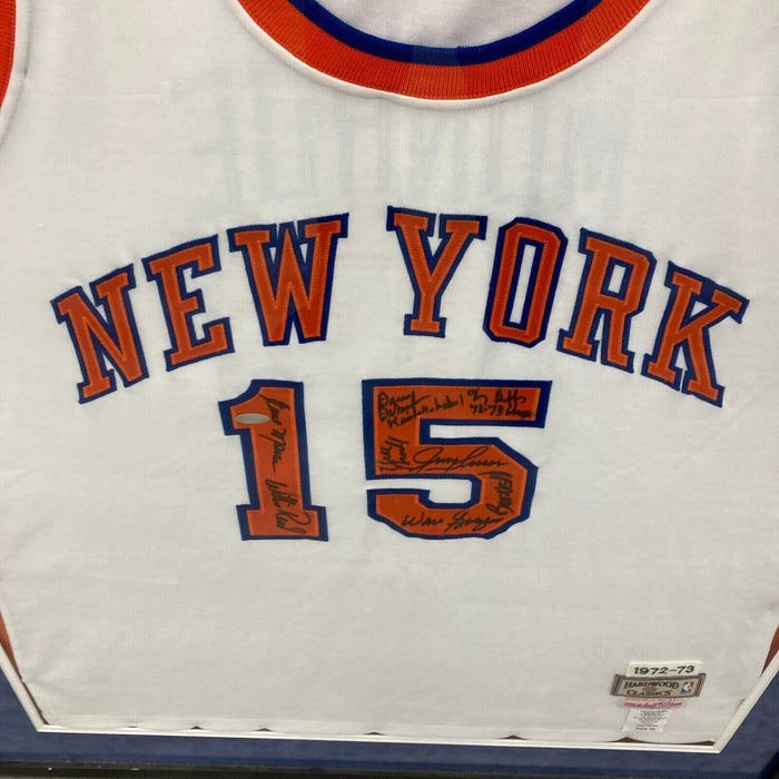 1972-1973 New York Knicks NBA Champs Team Signed Authentic Jersey JSA COA