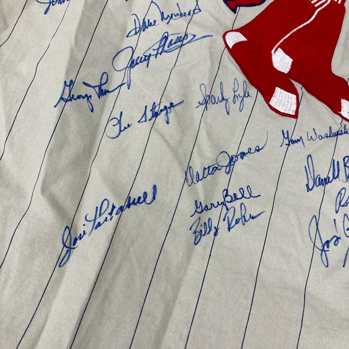 1967 Boston Red Sox AL Champs Team Signed Jersey Carl Yastrzemski 26 Sigs JSA