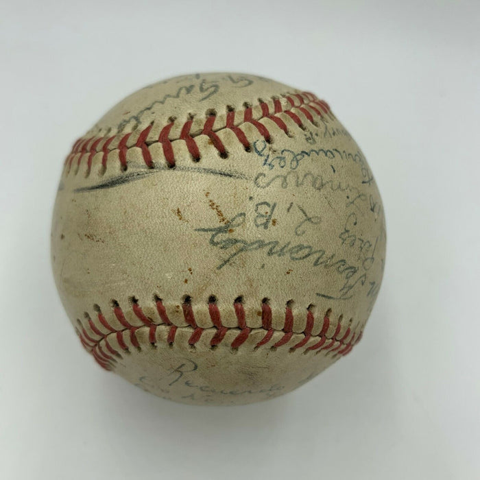 Historic 1944 New York Cubans Negro League Team Signed Baseball JSA COA