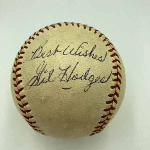 Beautiful Gil Hodges Single Signed Baseball JSA COA