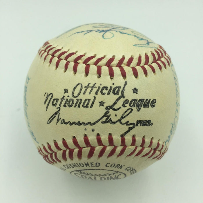 Nice 1958 Los Angeles Dodgers Team Signed National League Baseball JSA COA