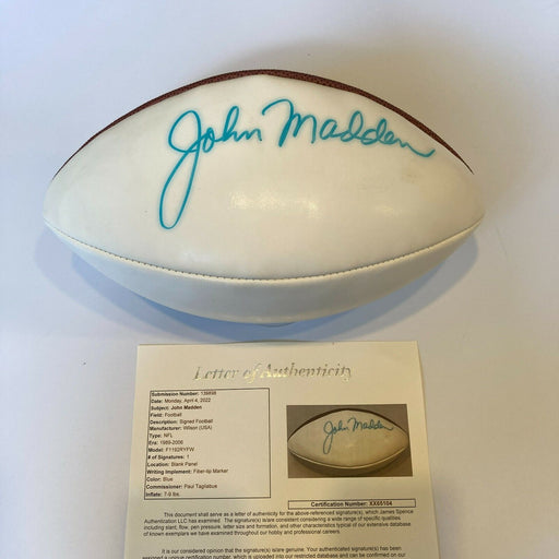 John Madden Signed Autographed Official Wilson NFL Football JSA COA