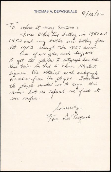 Beautiful 1955 Chicago White Sox Team Baseball Nellie Fox PSA DNA COA