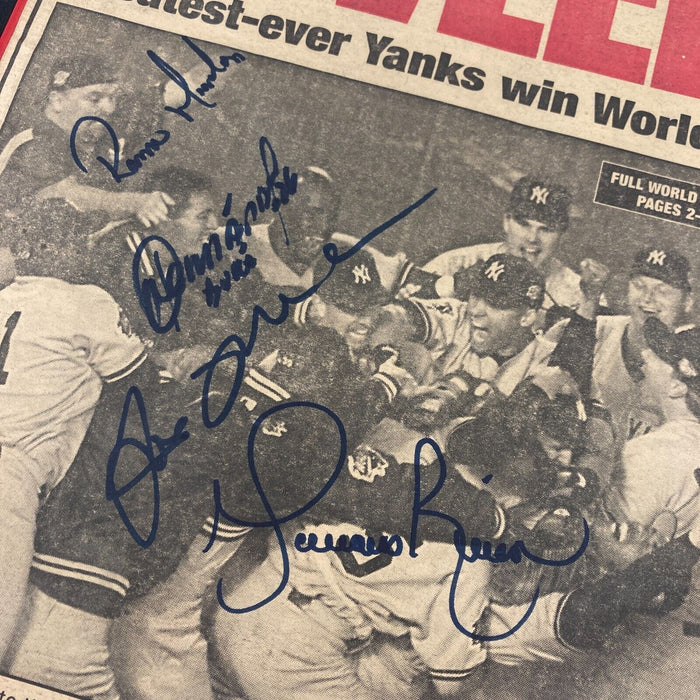 Mariano Rivera Joe Torre Signed 1998 World Series New York Post Cover JSA COA