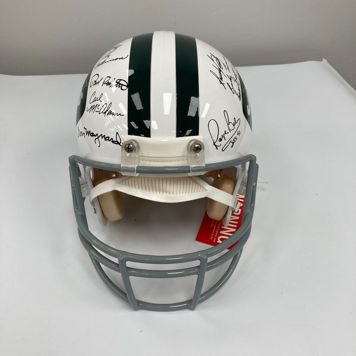 1969 New York Jets Super Bowl Champs Team Signed Authentic Game Helmet Steiner