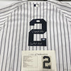Derek Jeter 2011 Signed Game Used Jersey Photo Matched To 3 Games JSA COA