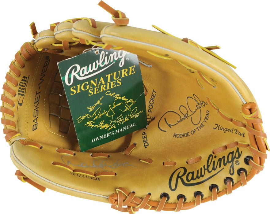 Derek Jeter Signed 1996 Rookie Of The Year Rawlings Baseball Glove JSA