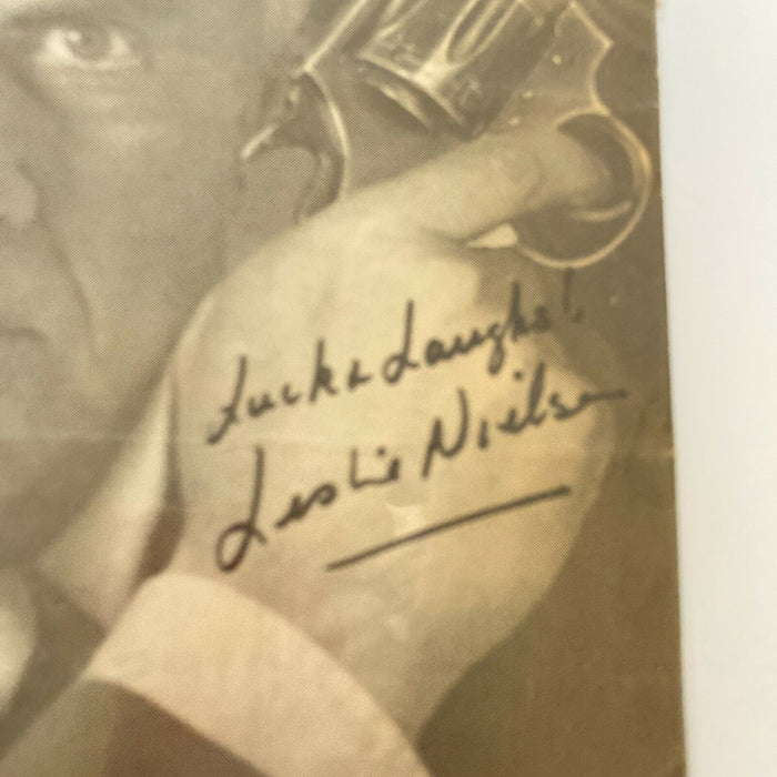 Leslie Nielsen Signed Autographed Photo The Naked Gun With JSA COA