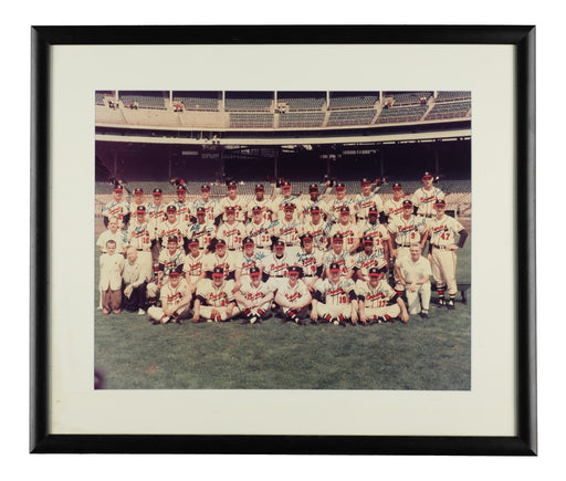 1957 Milwaukee Braves World Series Champs Team Signed 16x20 Photo JSA COA