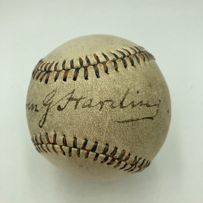 President Warren G. Harding Single Signed Baseball JSA COA The Only One Known