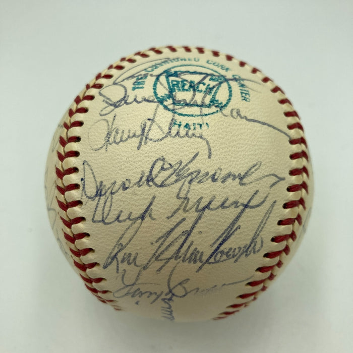 1972 Oakland A's Athletics World Series Champs Team Signed Baseball JSA COA
