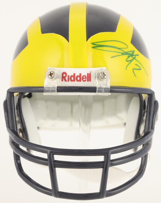 Charles Woodson Signed Michigan Wolverines Mini Helmet JSA COA