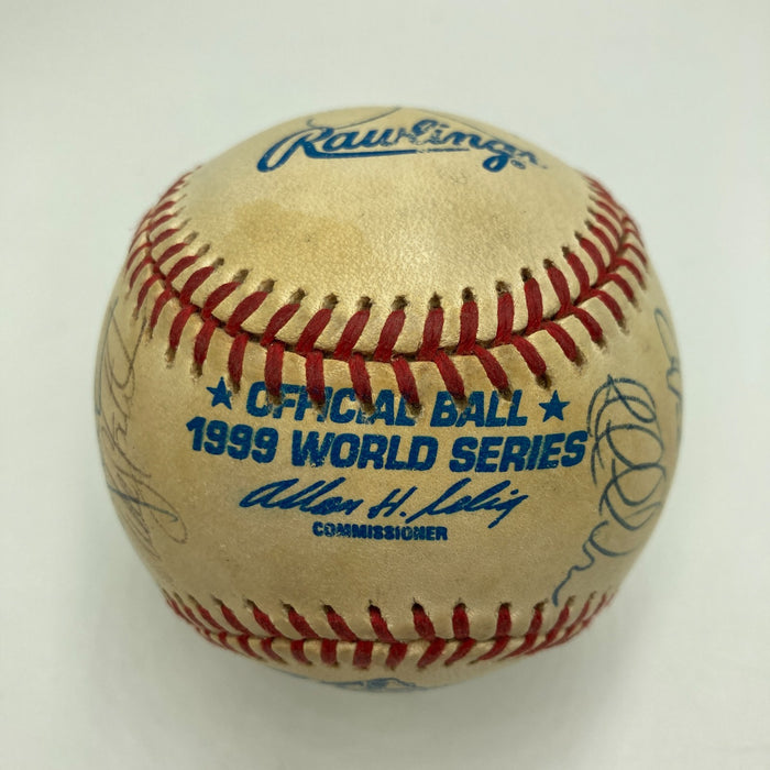 1999 NY Yankees World Series Champs Team Signed Baseball Derek Jeter JSA COA