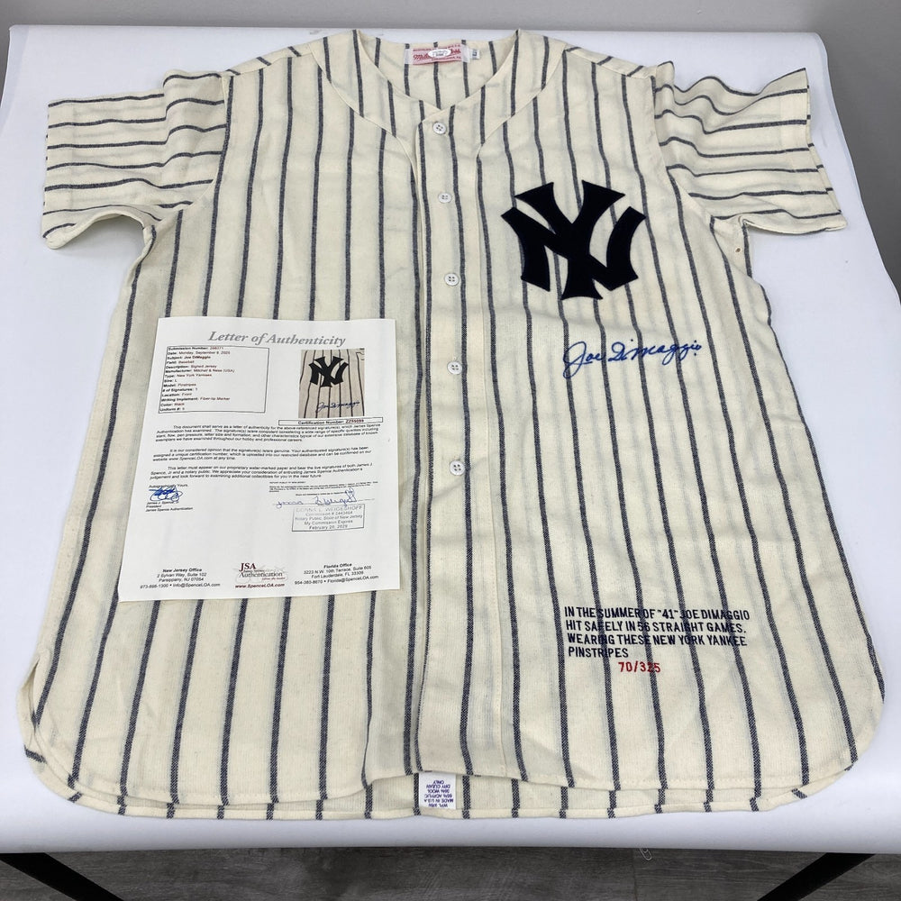 Joe Dimaggio Signed 1941 New York Yankees Mitchell & Ness Jersey MINT Auto JSA