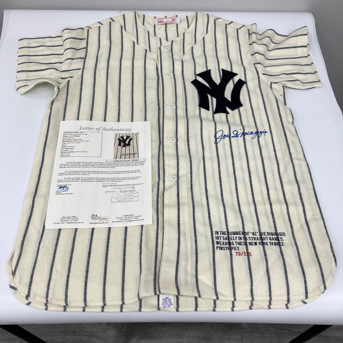 Joe Dimaggio Signed 1941 New York Yankees Mitchell & Ness Jersey MINT Auto JSA
