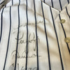 1999 Yankees Team Signed World Series Jersey Derek Jeter Mariano Rivera Steiner