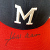 Hank Aaron Signed Authentic 1957 Milwaukee Braves Model Hat JSA COA