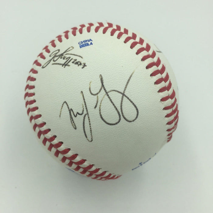 Rare Hamilton Cast Multi Signed Baseball 16 Signatures JSA COA Broadway Show