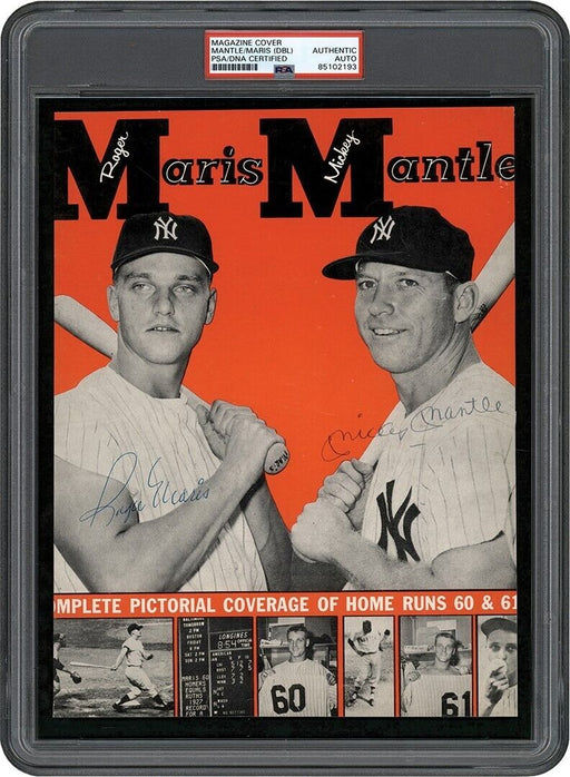 1961 Mickey Mantle & Roger Maris Signed Photo Signed Twice PSA DNA