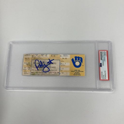 Robin Yount Signed Inscribed 3000 Hit 9/9/92 Ticket PSA DNA
