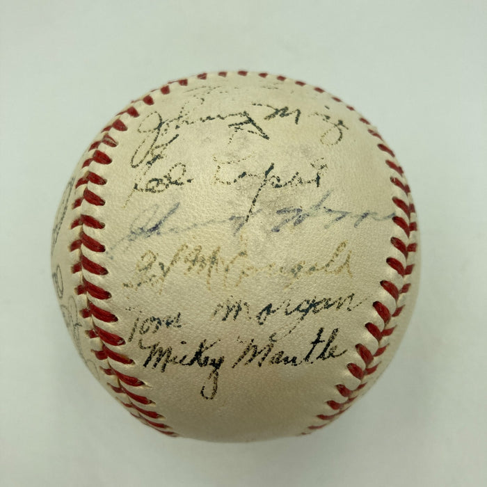 1951 Yankees World Series Champs Team Signed Baseball Mickey Mantle Rookie PSA
