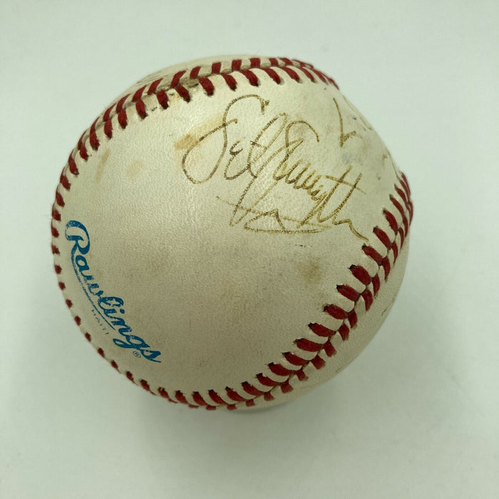 Curt Hennig Mr. Perfect Bobby Heenan, Road Warrior Wrestling Signed Baseball JSA