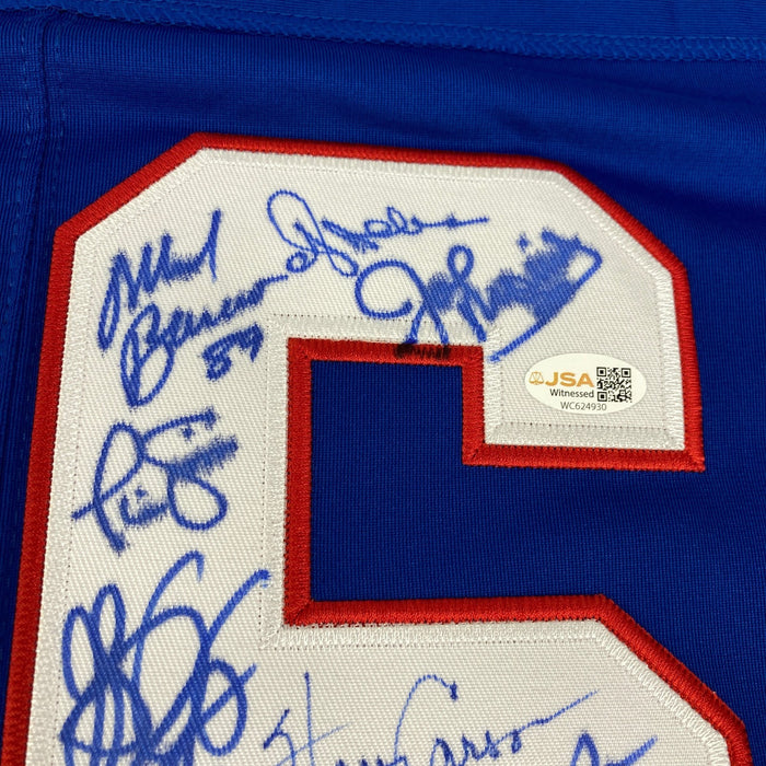 1986 New York Giants Super Bowl Champs Team Signed Jersey JSA