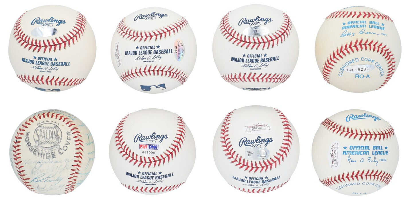 1958 New York Yankees WS Champs Team Signed Baseball Collection 33 Balls PSA JSA